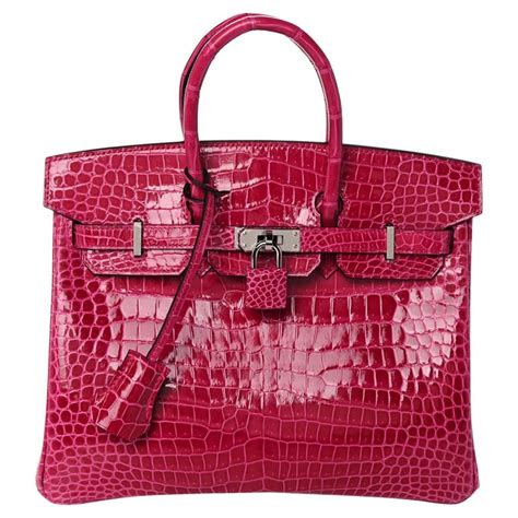 hermes birkin 25 pink|hermes birkin 25 black crocodile.